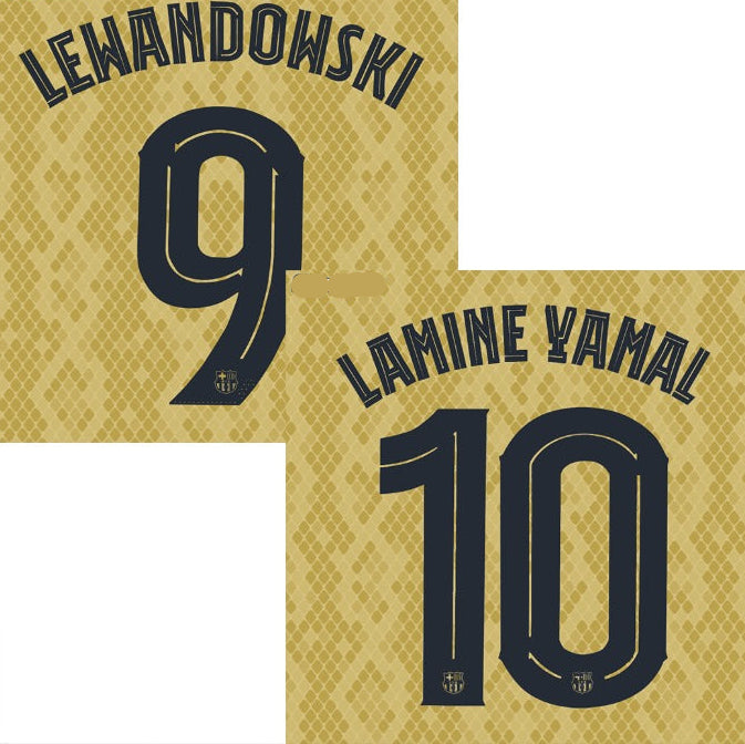 25/26 FC Barcelona Champions League Away Name Set and Patch