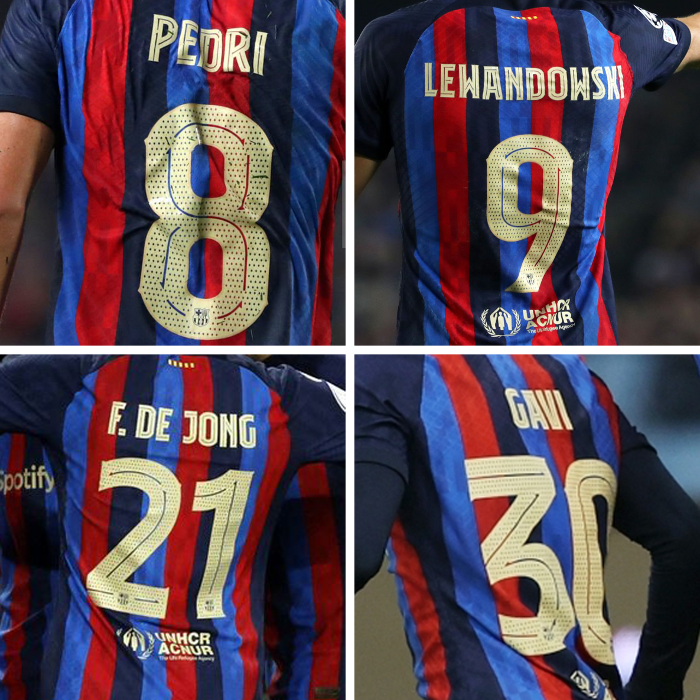 22/23 FC Barcelona Champions League Home Name Set and Patch