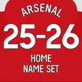 25/26 Arsenal Home & Away Name Set