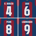 23/24 FC Barcelona Champions League Home Name Set and Patch