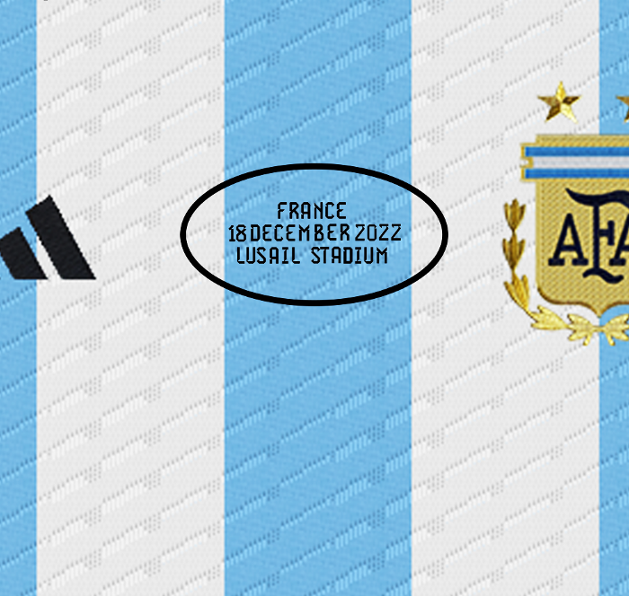 2022 Argentina World Cup 2 Star Home & Away Soccer Name Set
