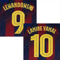 25/26 FC Barcelona Champions League Home Name Set and Patch