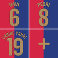 24/25 FC Barcelona La Liga League Home Name Set and Patch