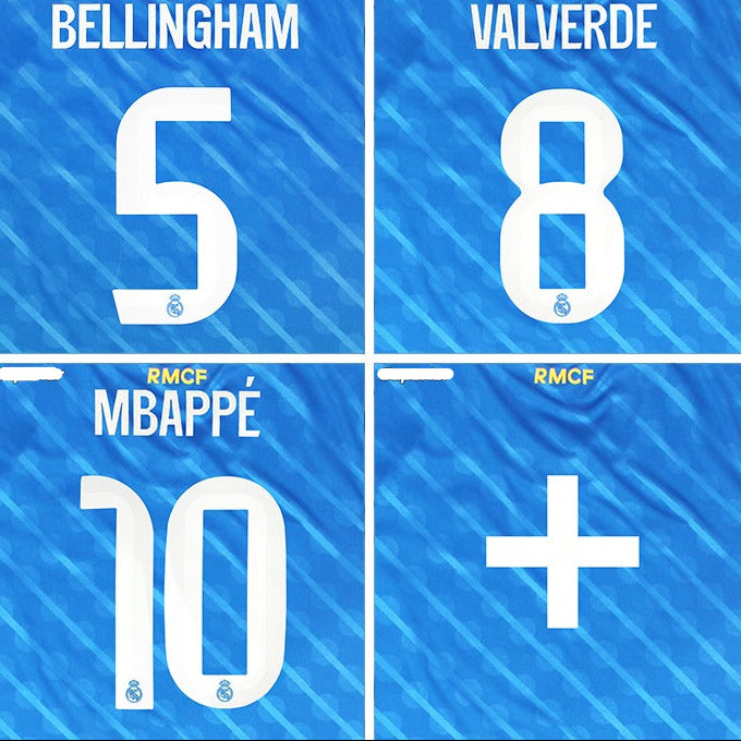 25/26 Real Madrid Champions league & League Away Name Set