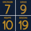 2022 Qatar World Cup France Home & Away Soccer Name Set