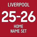25/26 Liverpool Home Name Set