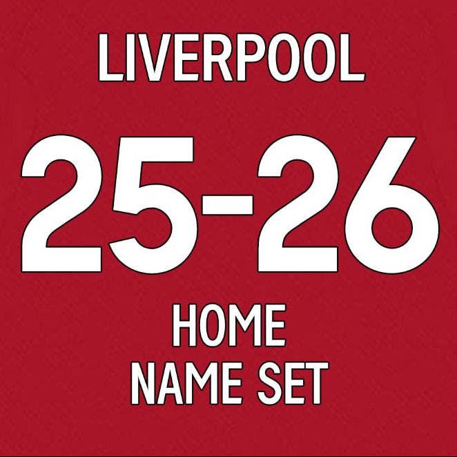 25/26 Liverpool Home Name Set