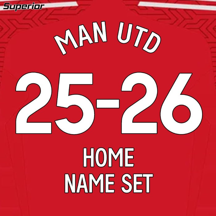 25/26 Manchester United Home & Third Name Set