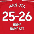 25/26 Manchester United Home & Third Name Set