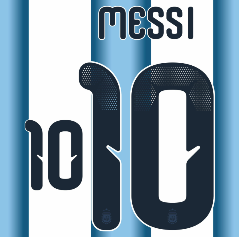 2026 Argentina World Cup Home Soccer Name Set