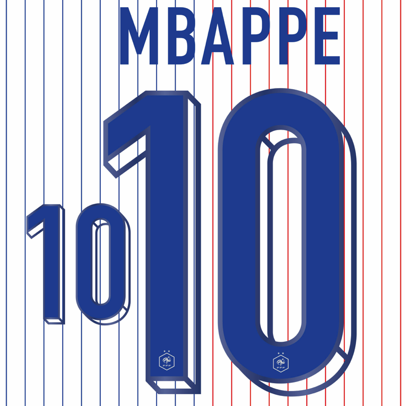 22/25 France Home & Away Soccer Name Set