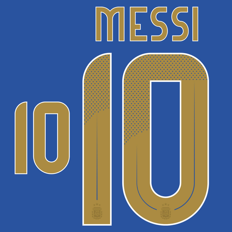 23/24 Argentina #10 MESSI Home & Away Soccer Name Set