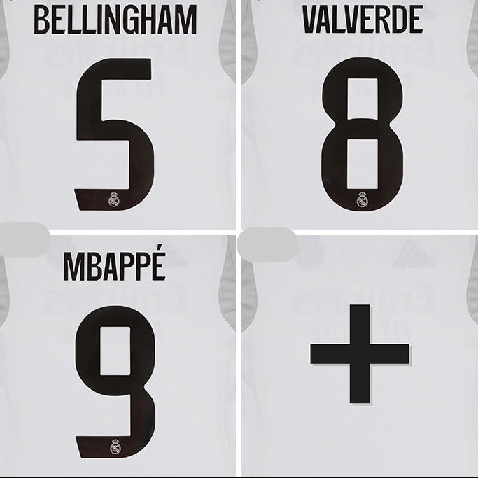 25/26 Real Madrid Champions league & League Away Name Set