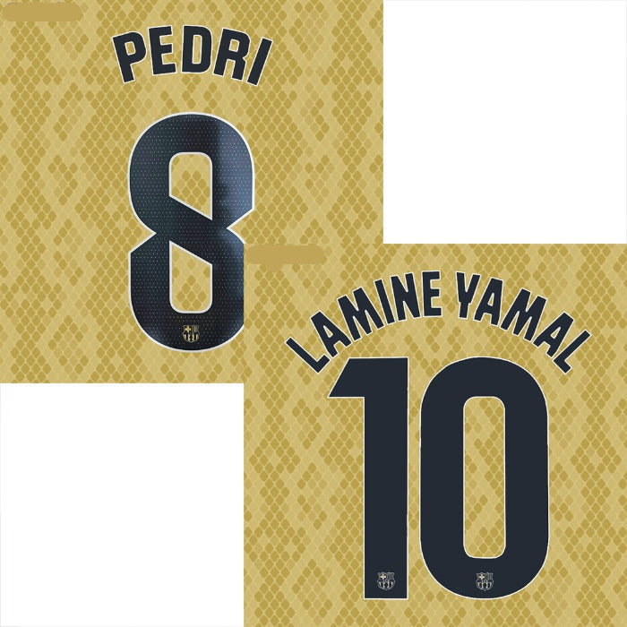 25/26 FC Barcelona La LIga League Away Name Set and Patch