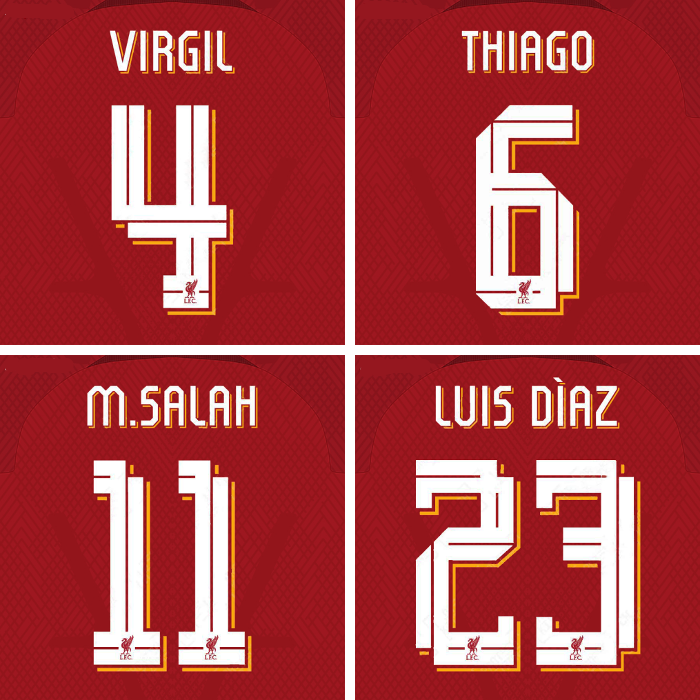 22/23~26 Liverpool Champions League Home Name Set