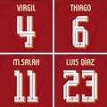 22/23~26 Liverpool Champions League Home Name Set
