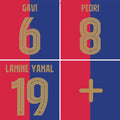 24/25 FC Barcelona Champions League Home Name Set and Patch