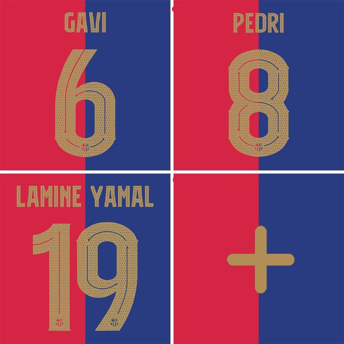 24/25 FC Barcelona Champions League Home Name Set and Patch