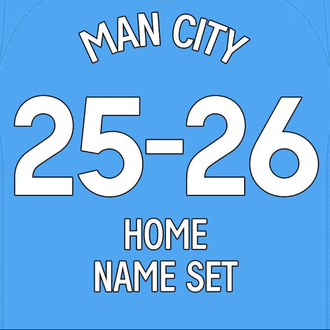 25/26 Manchester City Home & Away Name Set