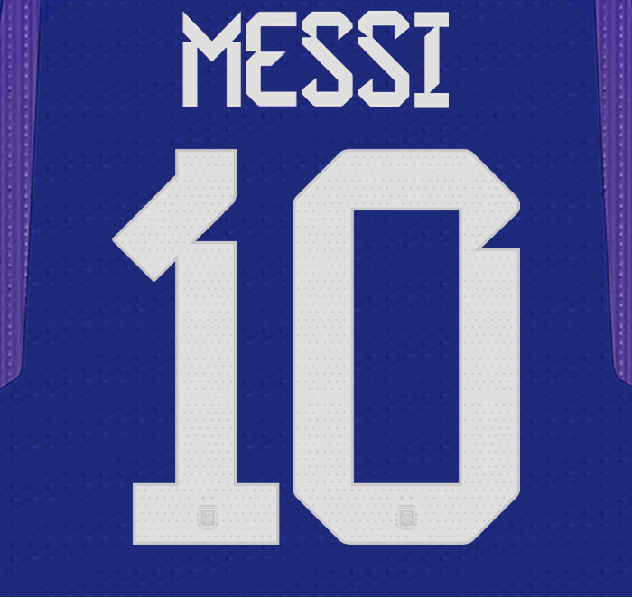 2022 Argentina World Cup 2 Star Home & Away Soccer Name Set