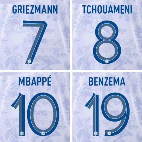 2022 Qatar World Cup France Home & Away Soccer Name Set